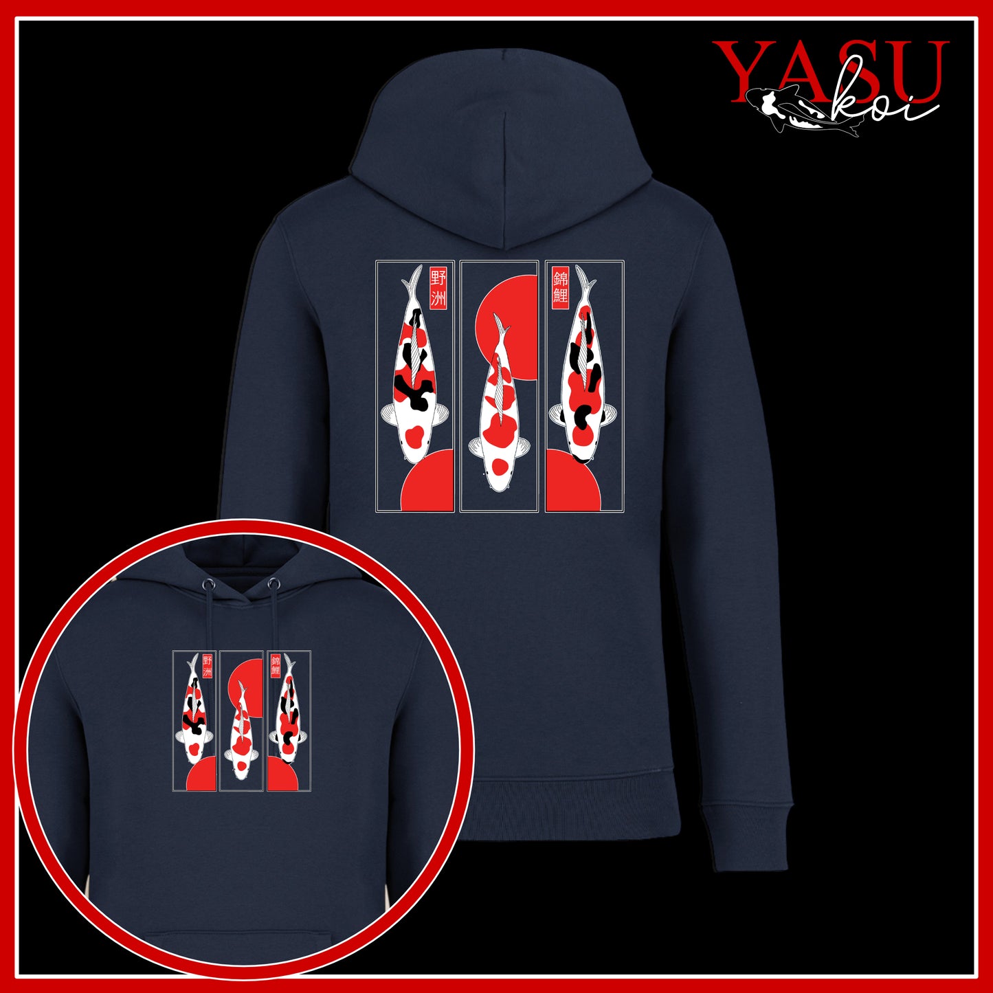 Go Sanke - The Big Three! Organic Cotton Hoodie