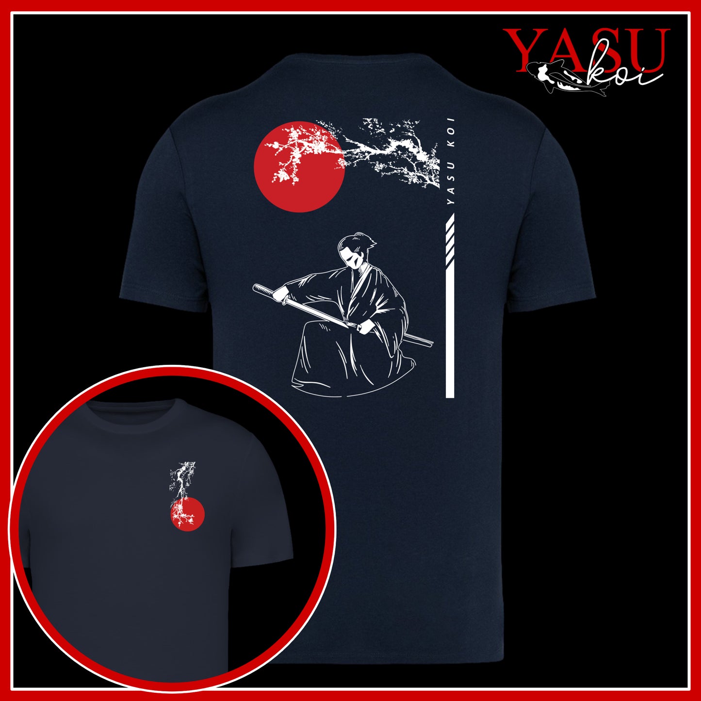 Kneeling Samurai Organic Cotton T-Shirt
