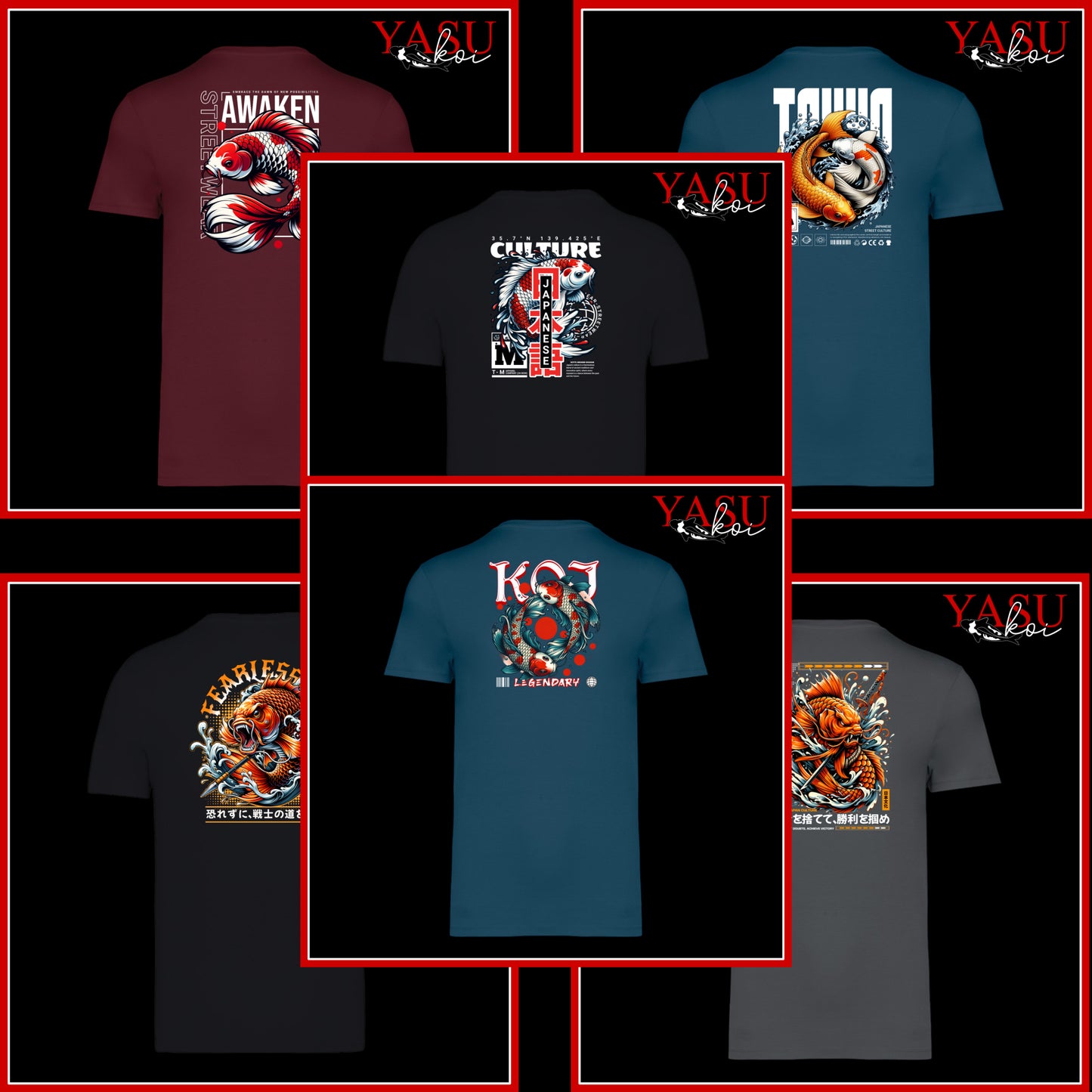 "The Back Page" Volume 1 Koi Printed Organic Cotton T-Shirt