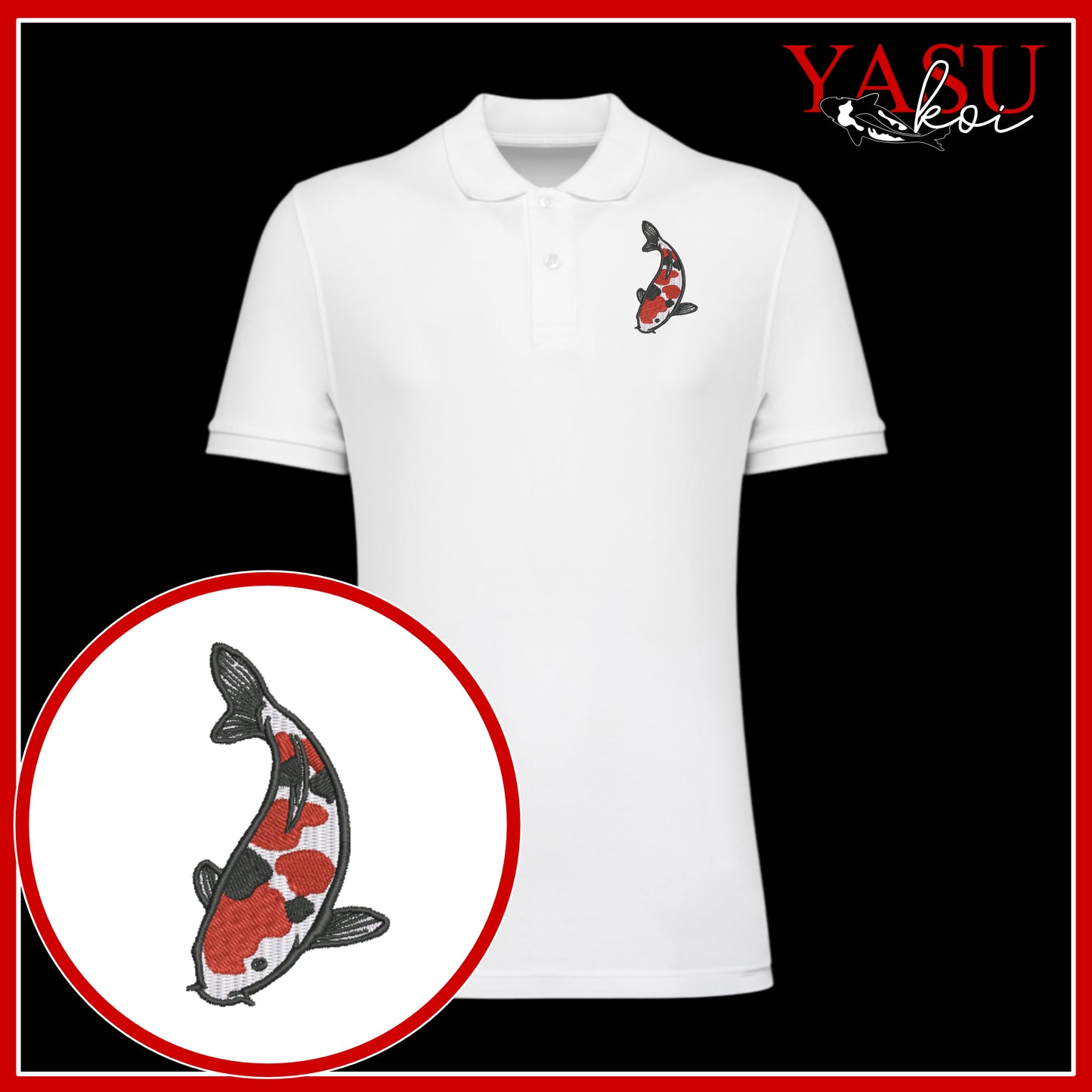 Sanke 'Koroko' Embroidered Organic Polo Shirt